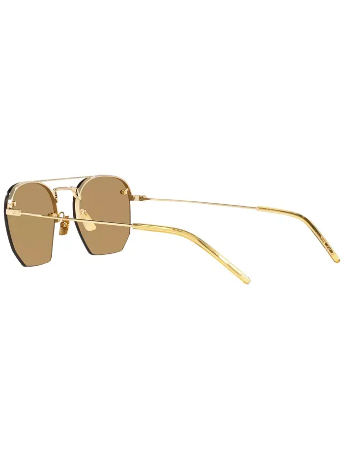 Унисекс солнцезащитные очки, SL 422 Saint Laurent — изображение 6 из 10, коричневый