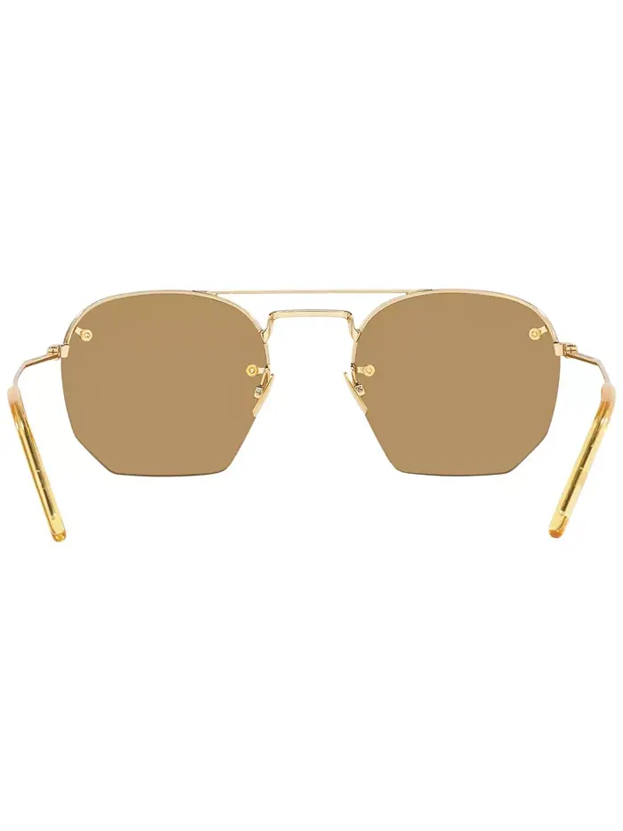 Унисекс солнцезащитные очки, SL 422 Saint Laurent — изображение 8 из 10, коричневый