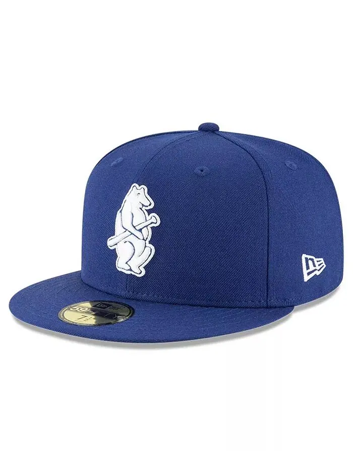 Мужская шерстяная шапка Royal Chicago Cubs Cooperstown Collection 59FIFTY Fitted New Era