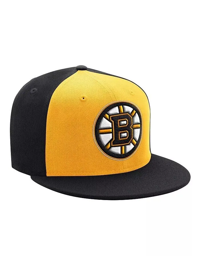 Мужская двухцветная регулируемая кепка с черным/золотым логотипом Boston Bruins Primary Logo Starter — золотистый