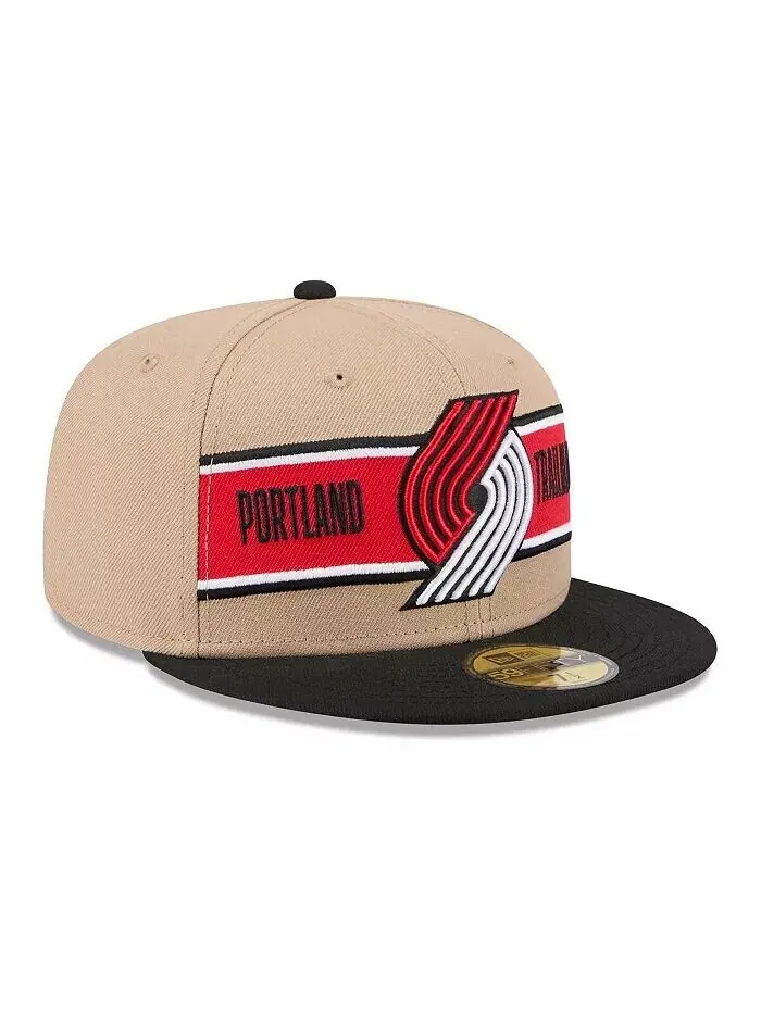 Мужская светло-коричневая/черная кепка Portland Trail Blazers 2024 NBA Draft 59FIFTY New Era — изображение 4 из 4