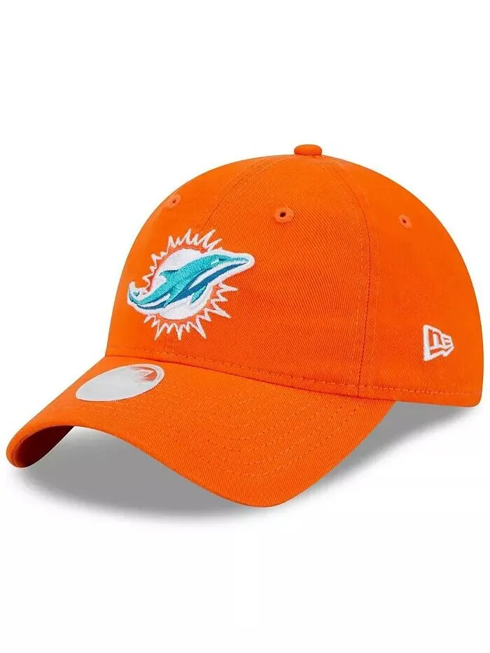 Женская оранжевая бейсболка Miami Dolphins Main Core Classic 2.0 9TWENTY Adjustable New Era