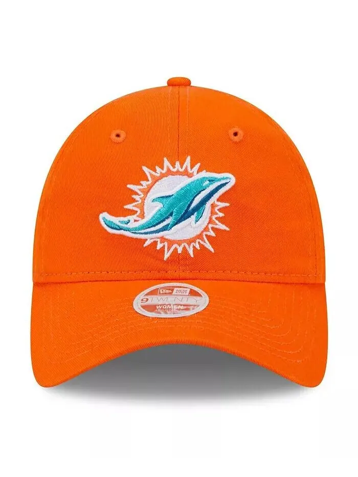 Женская оранжевая регулируемая кепка Miami Dolphins Main Core Classic 2.0 9TWENTY New Era — изображение 2 из 4, оранжевый