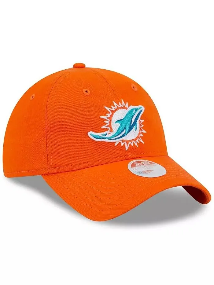Женская оранжевая регулируемая кепка Miami Dolphins Main Core Classic 2.0 9TWENTY New Era — изображение 3 из 4, оранжевый