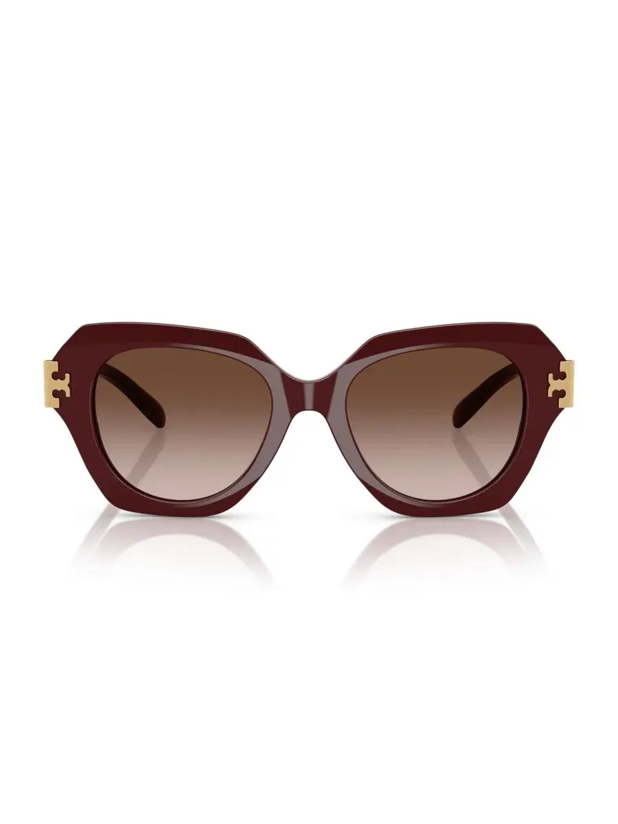 Солнцезащитные очки с оправой кошачий глаз, модель TY7215U Tory Burch — изображение 2 из 6, красный
