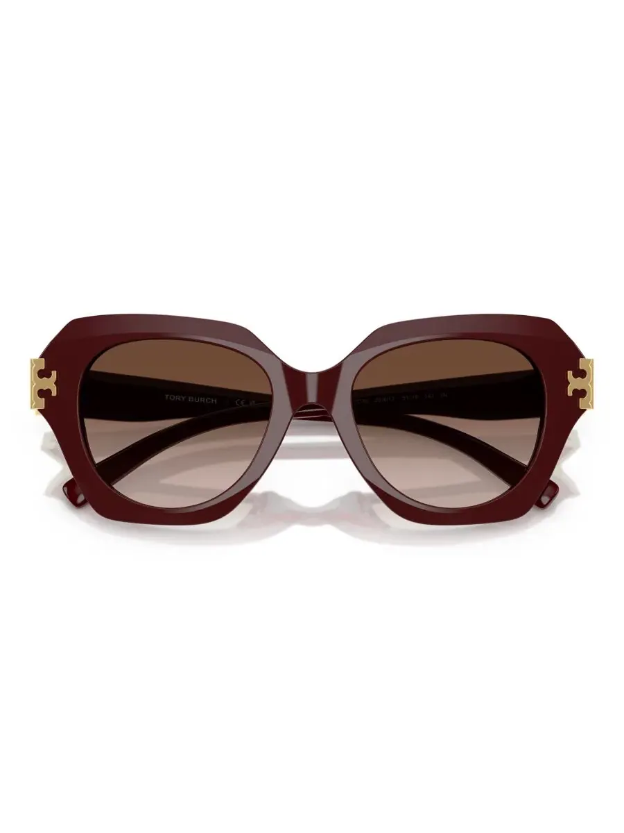 Солнцезащитные очки с оправой кошачий глаз, модель TY7215U Tory Burch — изображение 5 из 6, красный