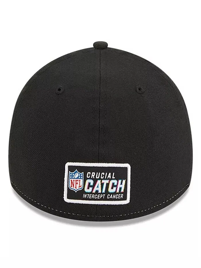 Мужская розовая бейсболка Las Vegas Raiders 2023 NFL Crucial Catch 39THIRTY Flex New Era — изображение 3 из 4