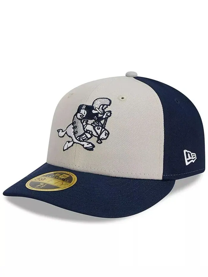 Мужская кремовая, темно-синяя шляпа Dallas Cowboys 2023 Sideline Historic Low Profile 59FIFTY — изображение 4 из 4