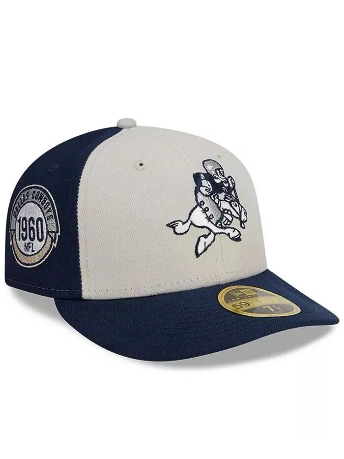 Мужская кремовая, темно-синяя шляпа Dallas Cowboys 2023 Sideline Historic Low Profile 59FIFTY New — изображение 1 из 4