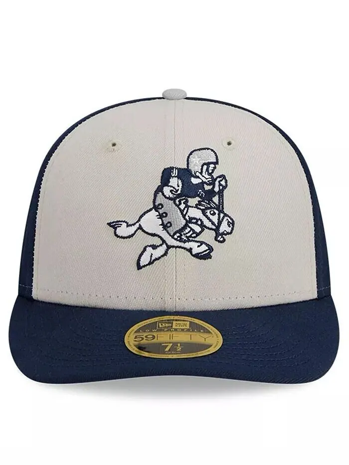 Мужская кремовая, темно-синяя шляпа Dallas Cowboys 2023 Sideline Historic Low Profile 59FIFTY New — изображение 2 из 4