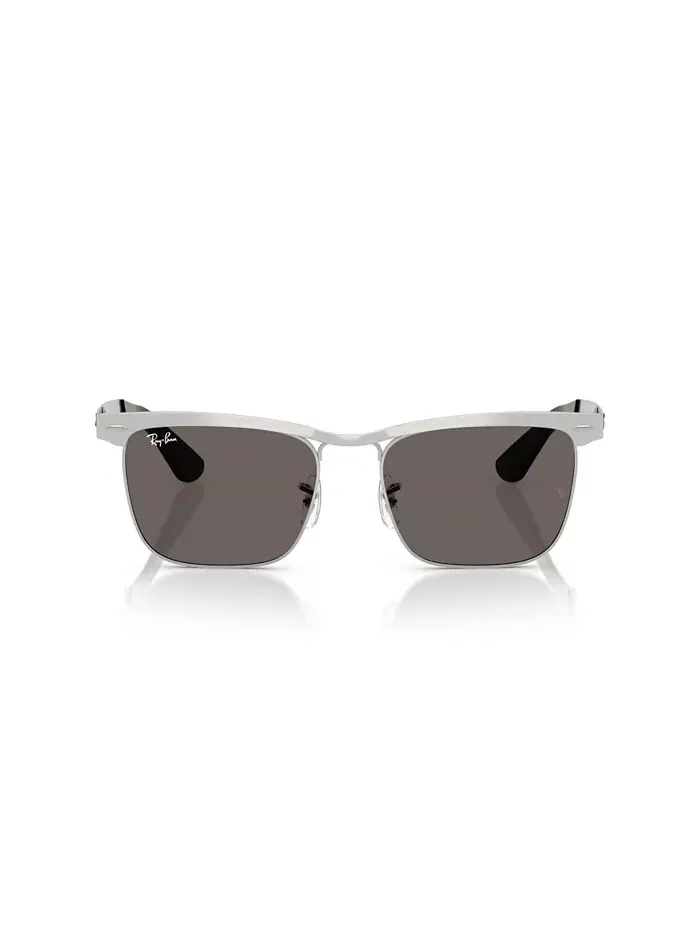 Унисекс солнцезащитные очки Wayfarer Deluxe, RB3875 Ray-Ban — изображение 4 из 6, серебристый