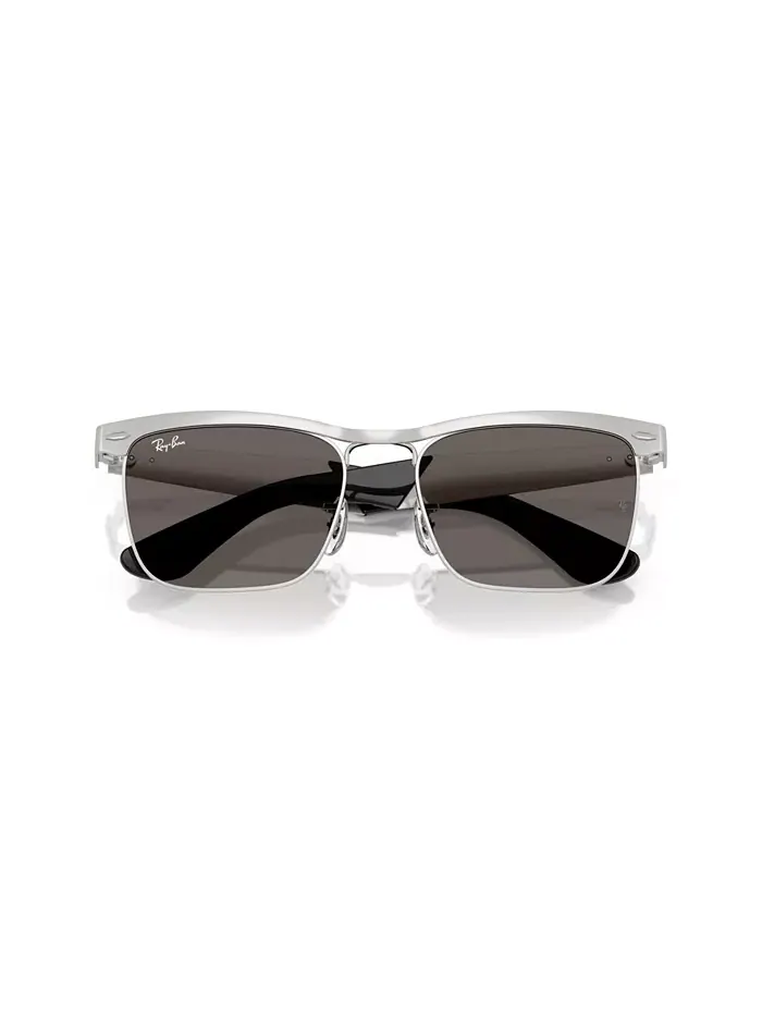 Унисекс солнцезащитные очки Wayfarer Deluxe, RB3875 Ray-Ban — изображение 6 из 6, серебристый