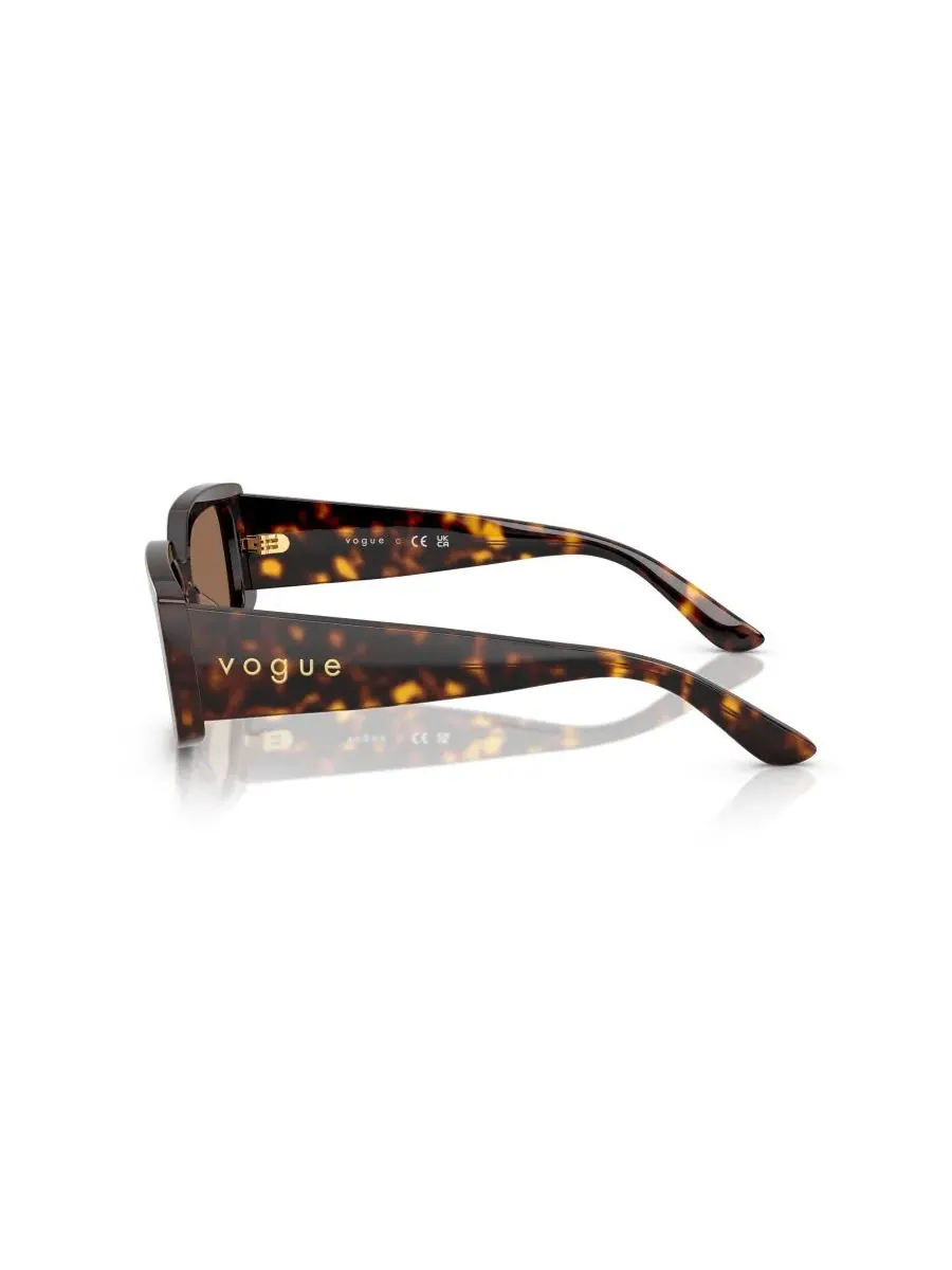 Женские прямоугольные солнцезащитные очки, VO5642SU Vogue Eyewear, темно-havana — изображение 3 из 8, коричневый