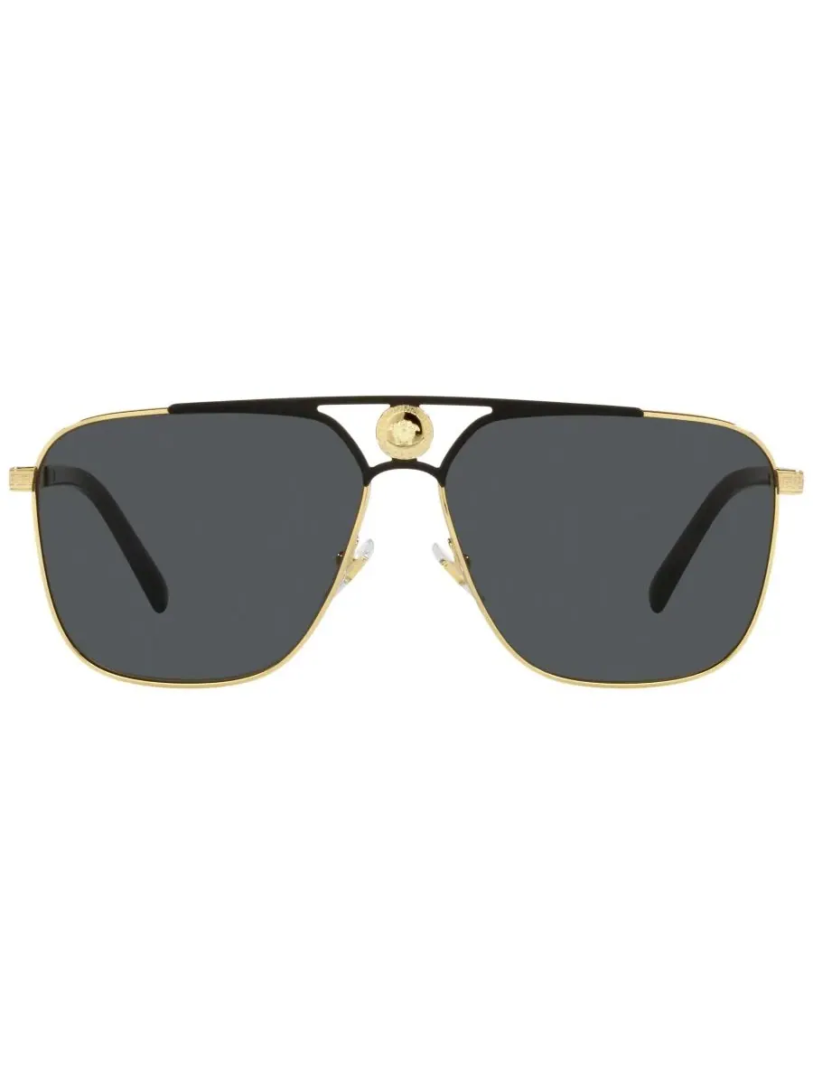 Мужские солнцезащитные очки, VE2238 Versace, золото-tone — изображение 2 из 4, черный