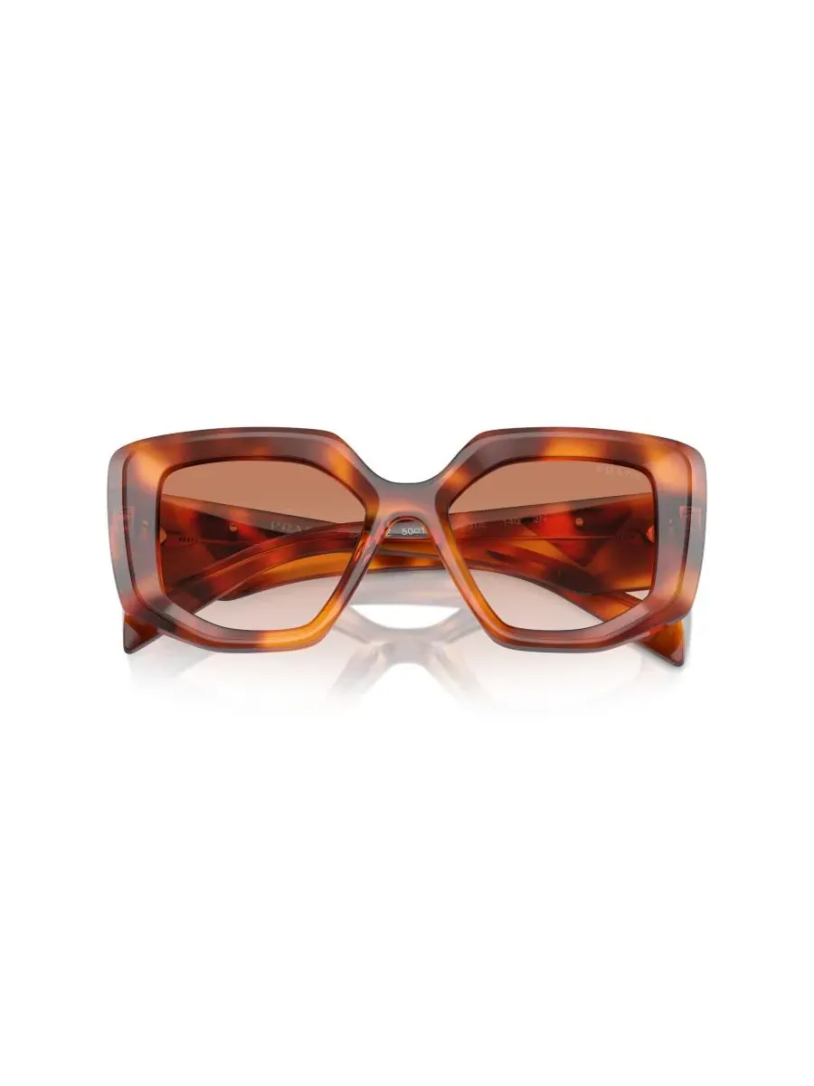 Женские солнцезащитные очки с геометрическим рисунком, PR 14ZS PRADA — изображение 5 из 5, коньячный