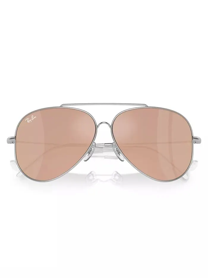 Солнцезащитные очки унисекс, Aviator Reverse RBR0101S Ray-Ban — изображение 4 из 7, серебряный
