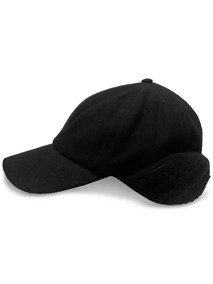 Шапка-ушанка из смесовой шерсти с подкладкой из шерпы Epoch Hats Company — изображение 2 из 3, черный