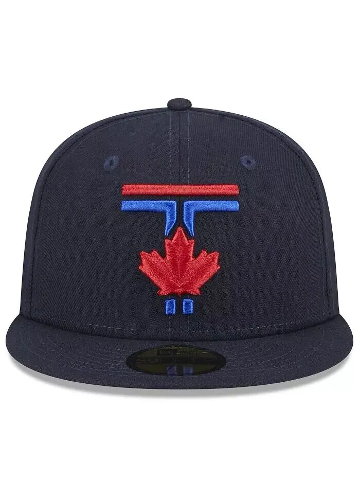Мужская темно-синяя приталенная шляпа Toronto Blue Jays 2024 City Connect 59FIFTY New Era — изображение 3 из 4, темно-синий