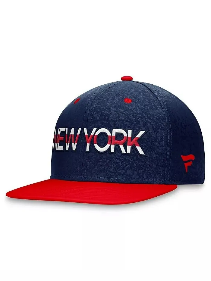 Мужская темно-синяя, красная бейсболка New York Rangers Authentic Pro Rink двухцветная Snapback — изображение 3 из 4