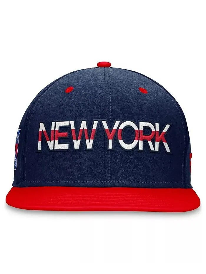 Мужская темно-красная двухцветная бейсболка New York Rangers Authentic Pro Rink Snapback Fanatics — изображение 2 из 4