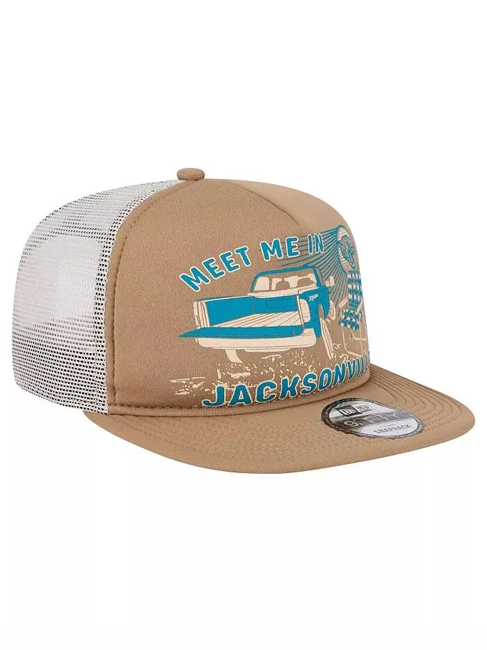 Мужская кепка-кнопка Jacksonville Jaguars Meet Me 9FIFTY цвета загара New Era — изображение 2 из 4