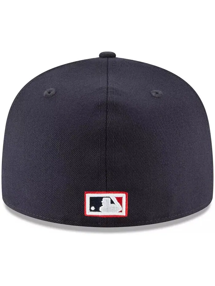 Мужская темно-синяя шерстяная шапка Cleveland Indians Cooperstown Collection 59FIFTY New Era — изображение 2 из 4