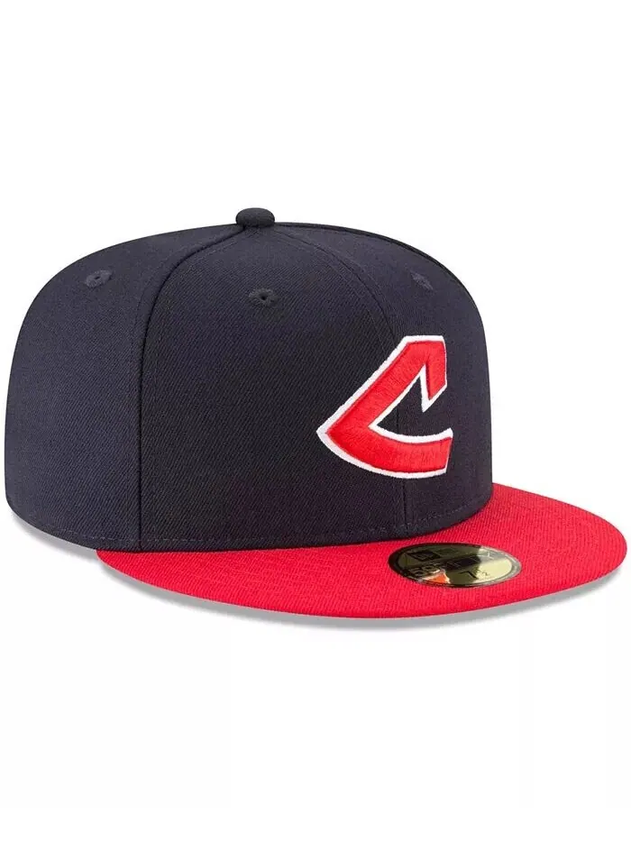 Мужская темно-синяя шерстяная шапка Cleveland Indians Cooperstown Collection 59FIFTY New Era — изображение 3 из 4