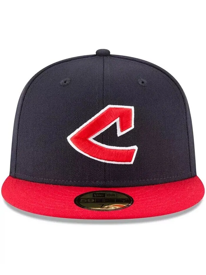 Мужская темно-синяя шерстяная шапка Cleveland Indians Cooperstown Collection 59FIFTY New Era — изображение 4 из 4