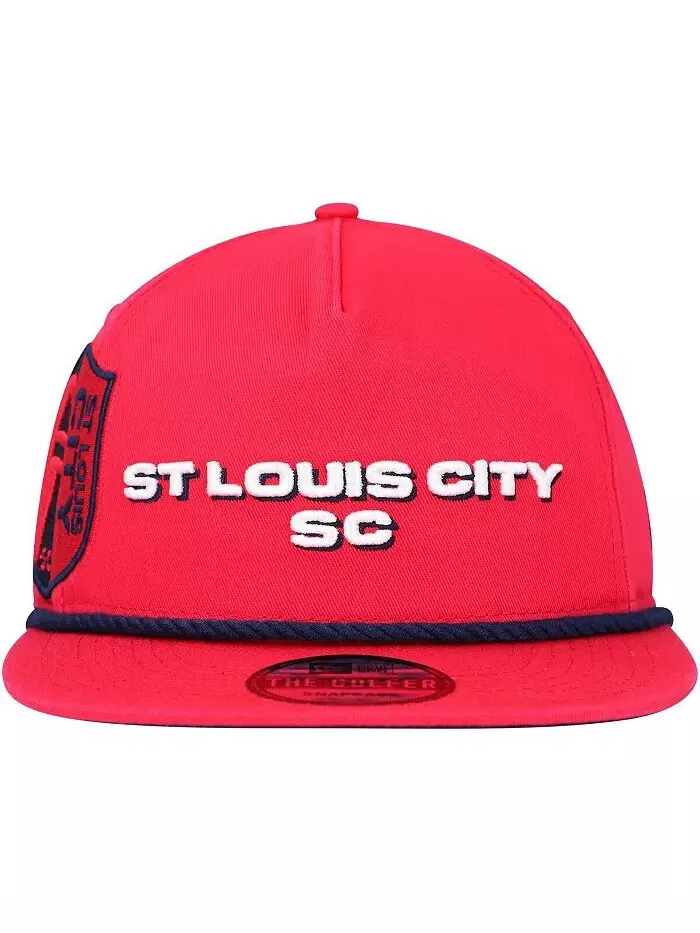 Мужская красная бейсболка St. Louis City SC Heritage The Golfer Snapback New Era — изображение 2 из 4