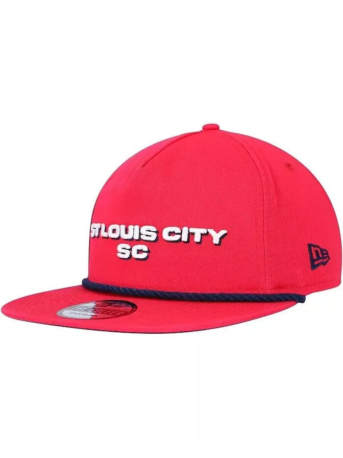 Мужская красная бейсболка St. Louis City SC Heritage The Golfer Snapback New Era — изображение 3 из 4