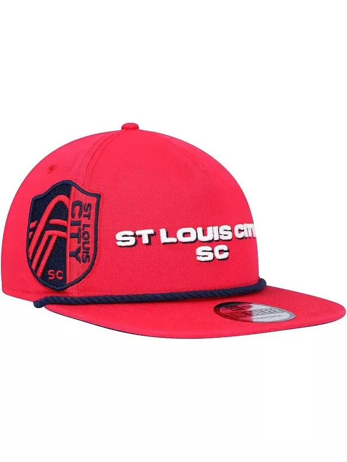 Мужская красная кепка St. Louis City SC Heritage The Golfer Snapback New Era — изображение 1 из 4, красный
