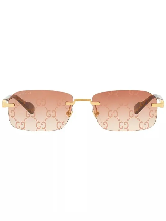 Мужские солнцезащитные очки Gucci — изображение 2 из 9, золотистый
