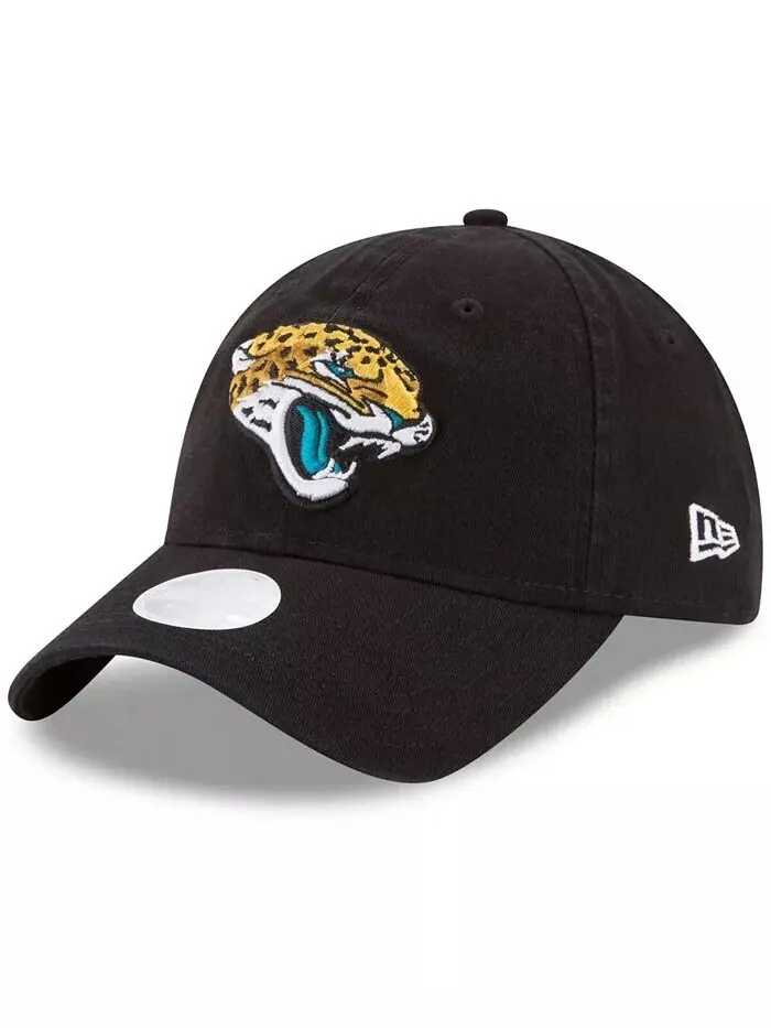 Женская черная регулируемая кепка Jacksonville Jaguars Core Classic Primary 9TWENTY New Era — изображение 1 из 4, черный