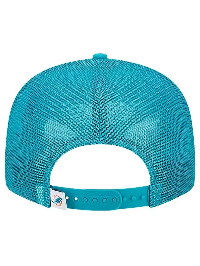 Мужская кепка Snapback Aqua Miami Dolphins Main Trucker 9FIFTY New Era — изображение 2 из 4, голубой