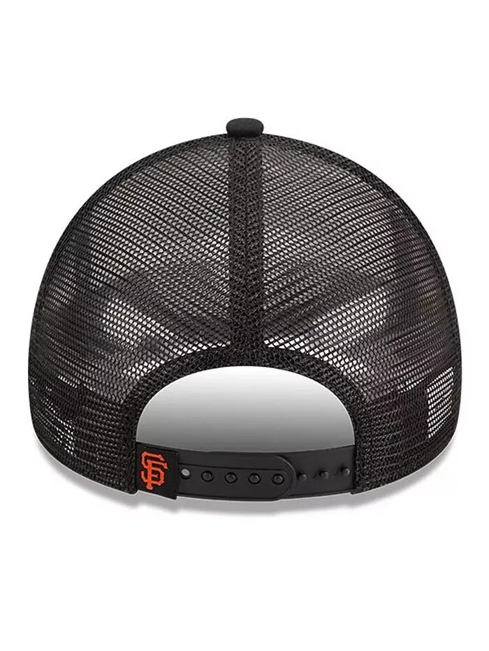 Мужская белая, черная регулируемая кепка San Francisco Giants Stacked A-Frame Trucker 9FORTY New Era — изображение 3 из 4