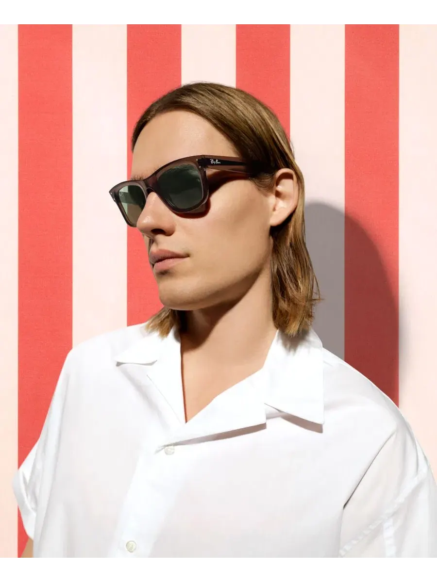 Солнцезащитные очки Wayfarer Reverse Ray-Ban — изображение 7 из 7, прозрачный коричневый