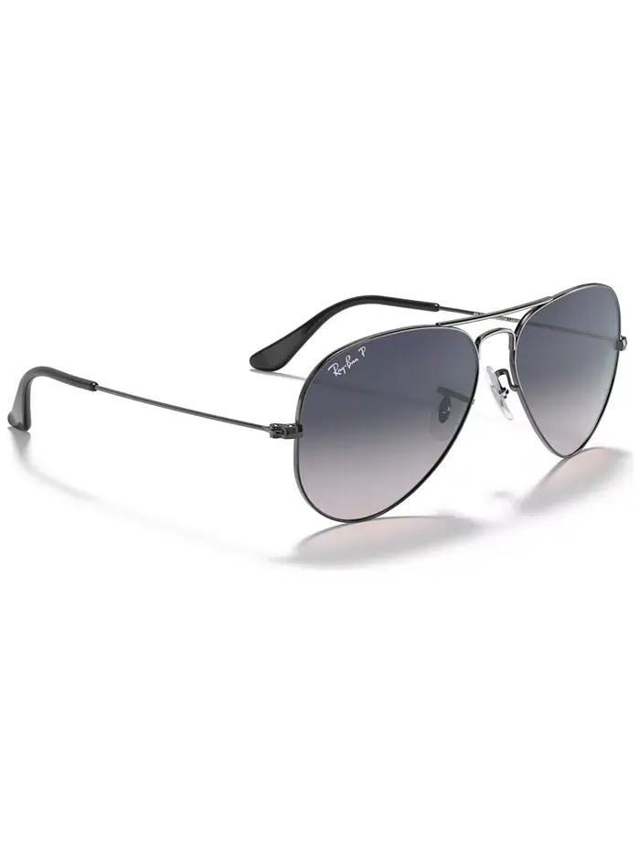 Солнцезащитные очки Ray-Ban Aviator Gradient, поляризованные — изображение 3 из 6, черный