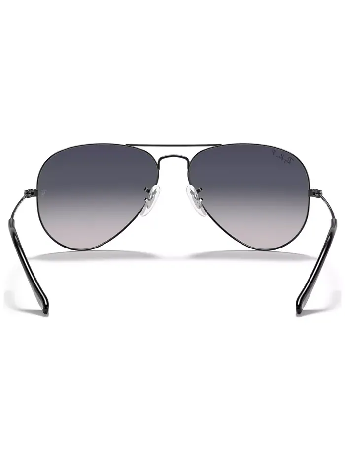 Солнцезащитные очки Ray-Ban Aviator Gradient, поляризованные — изображение 4 из 6, черный