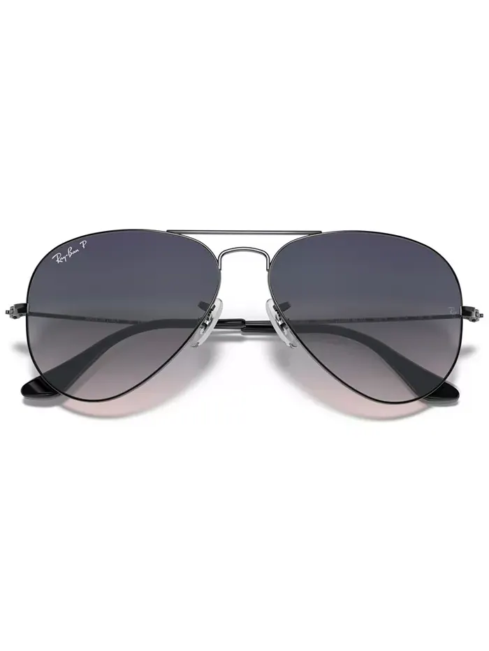 Солнцезащитные очки Ray-Ban Aviator Gradient, поляризованные — изображение 5 из 6, черный