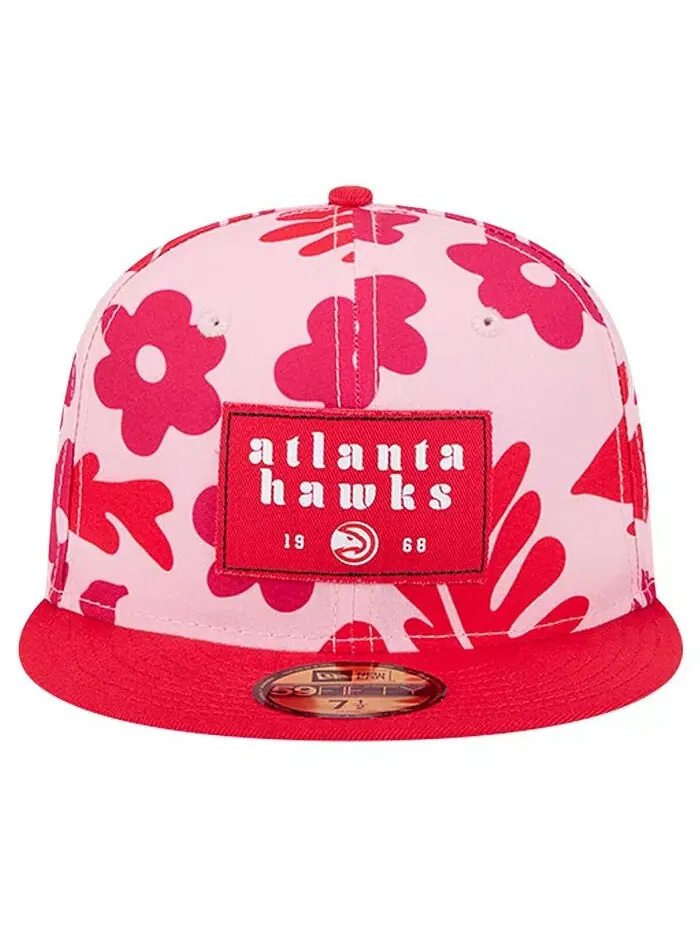 Мужская красная шляпа Atlanta Hawks Palm Fronds 2-Tone 59FIFTY Fitted Hat New Era — изображение 3 из 4