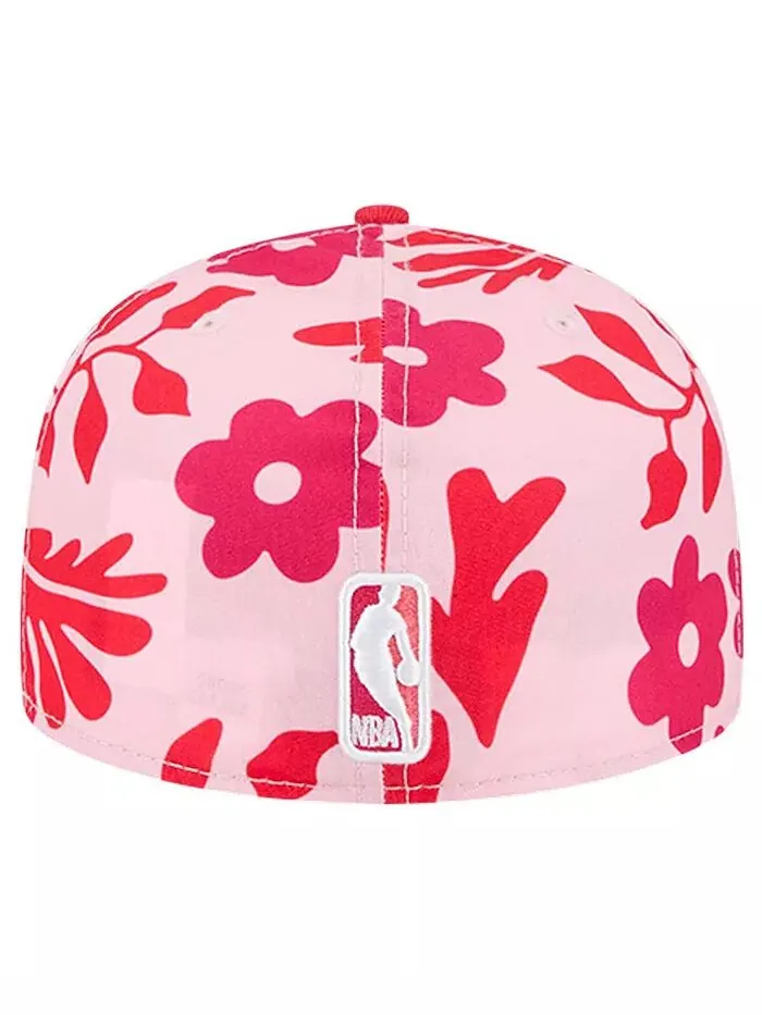 Мужская красная шляпа Atlanta Hawks Palm Fronds 2-Tone 59FIFTY Fitted Hat New Era — изображение 4 из 4