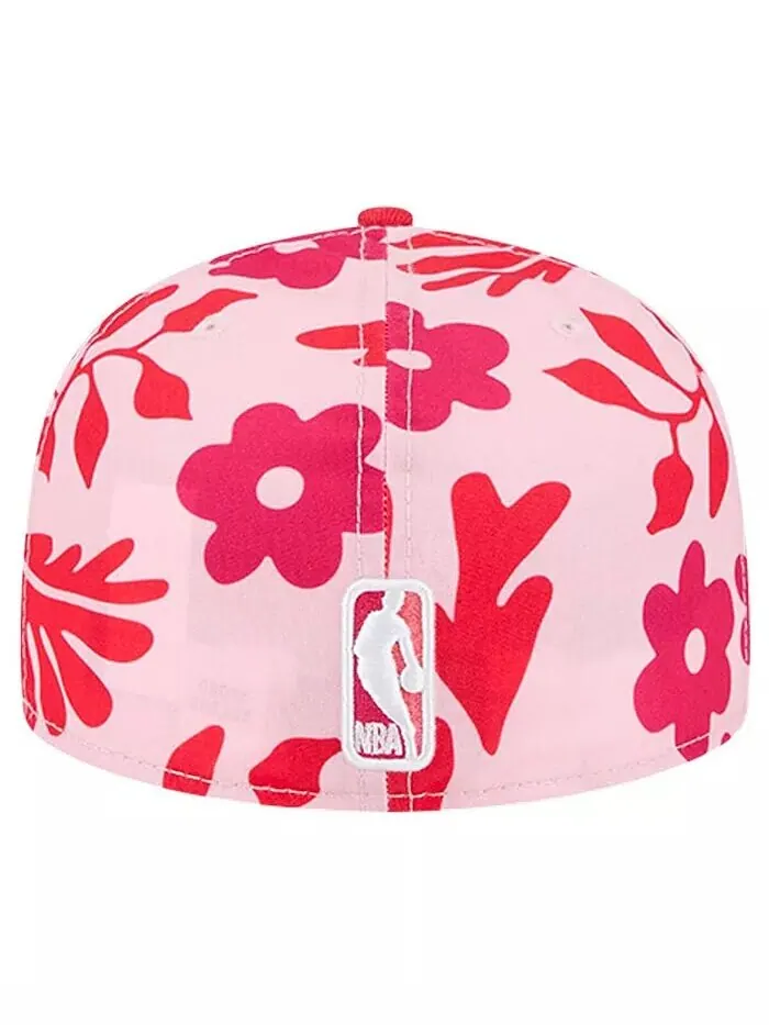 Мужская красная приталенная шляпа Atlanta Hawks Palm Fronds 2-цветная 59FIFTY New Era — изображение 4 из 4, красный