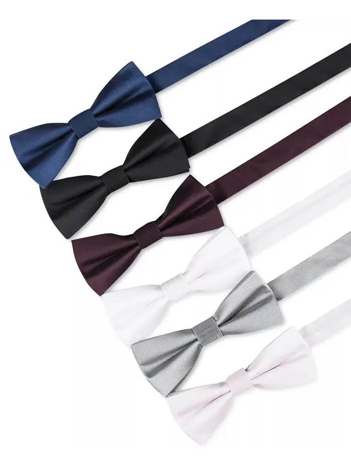 Мужской галстук-бабочка Unison Solid Pre-Tied Calvin Klein — изображение 4 из 4, черный