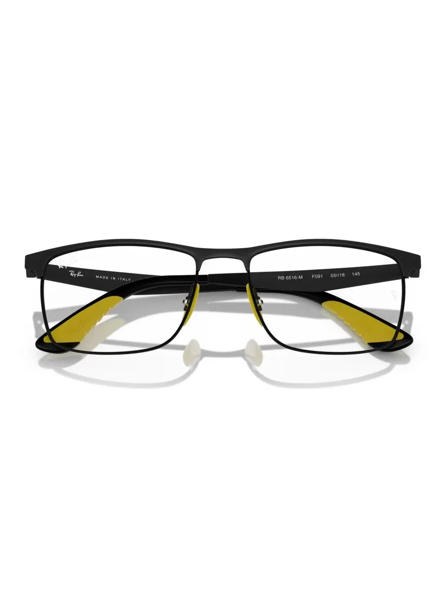 Очки для лица прямоугольной формы, металлические Ray-Ban RB6516M — изображение 2 из 5, черный