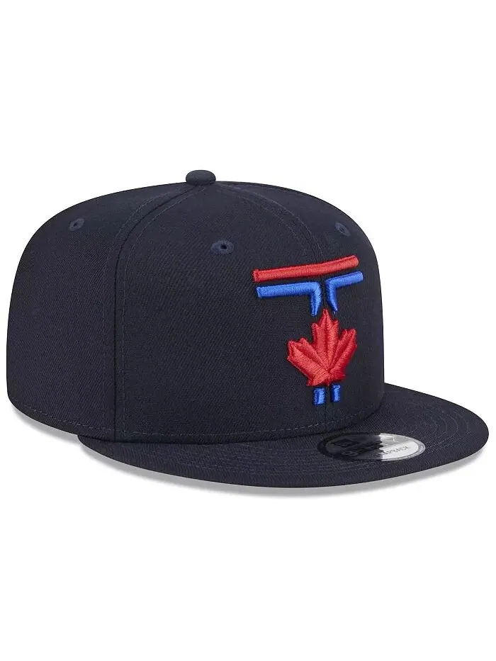 Мужская темно-синяя бейсболка Toronto Blue Jays 2024 City Connect 9FIFTY Snapback New Era — изображение 2 из 4