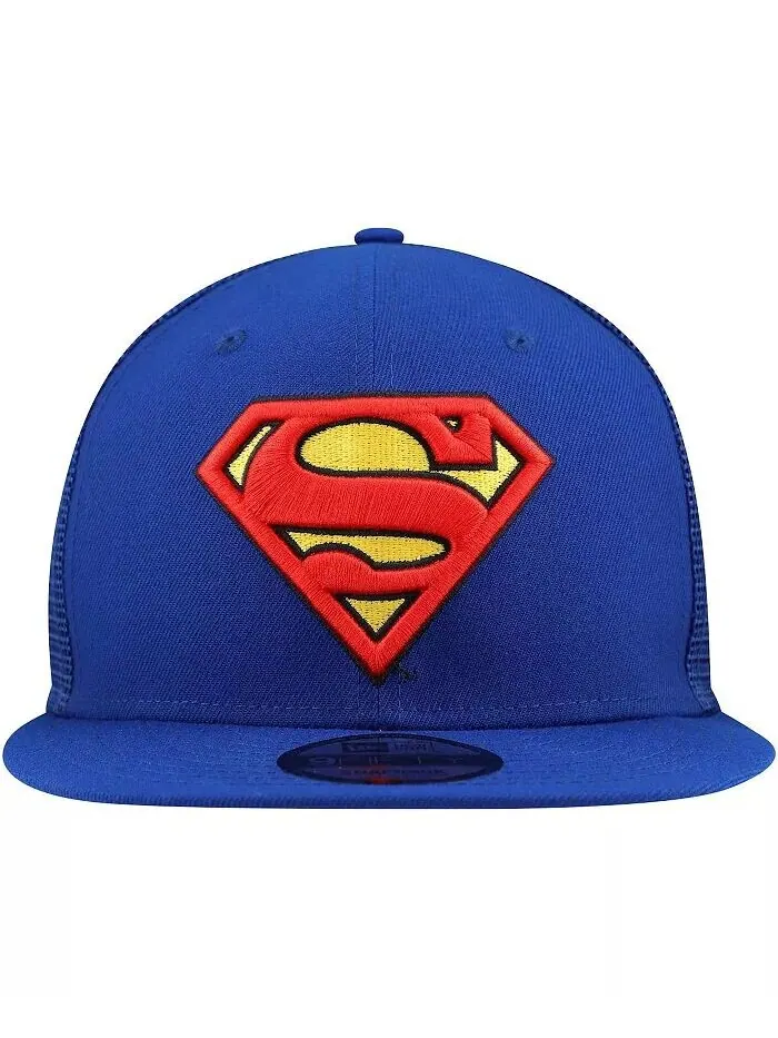 Мужская синяя бейсболка Superman 9FIFTY Snapback Trucker New Era — изображение 3 из 4