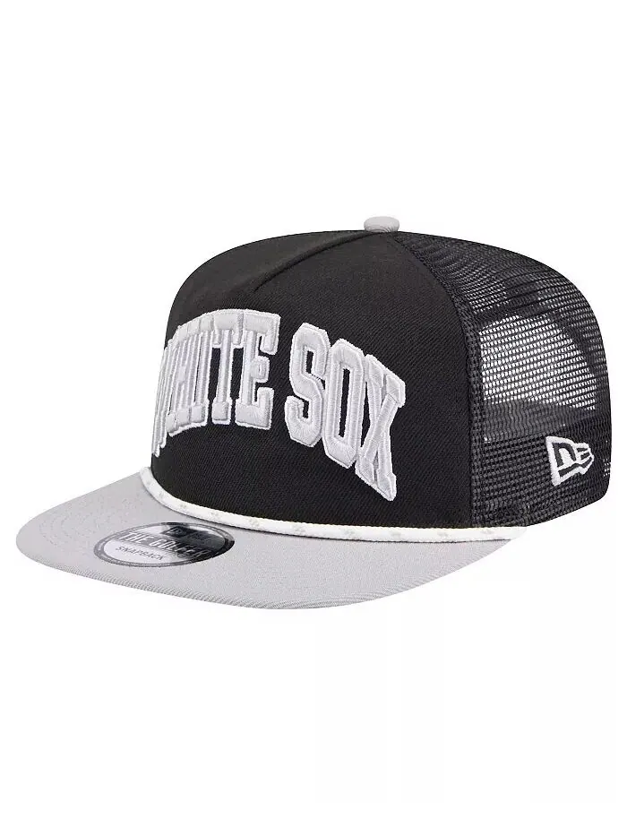 Мужская черная кепка для гольфа Chicago White Sox Throwback с сетчатой ​​спинкой New Era — изображение 1 из 4, черный серый