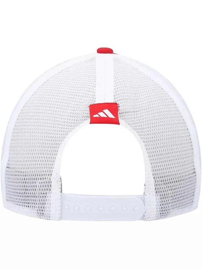 Мужская алая шапка грузовика с регулируемой вставкой Nebraska Huskers Phrase Foam Front adidas — изображение 4 из 4