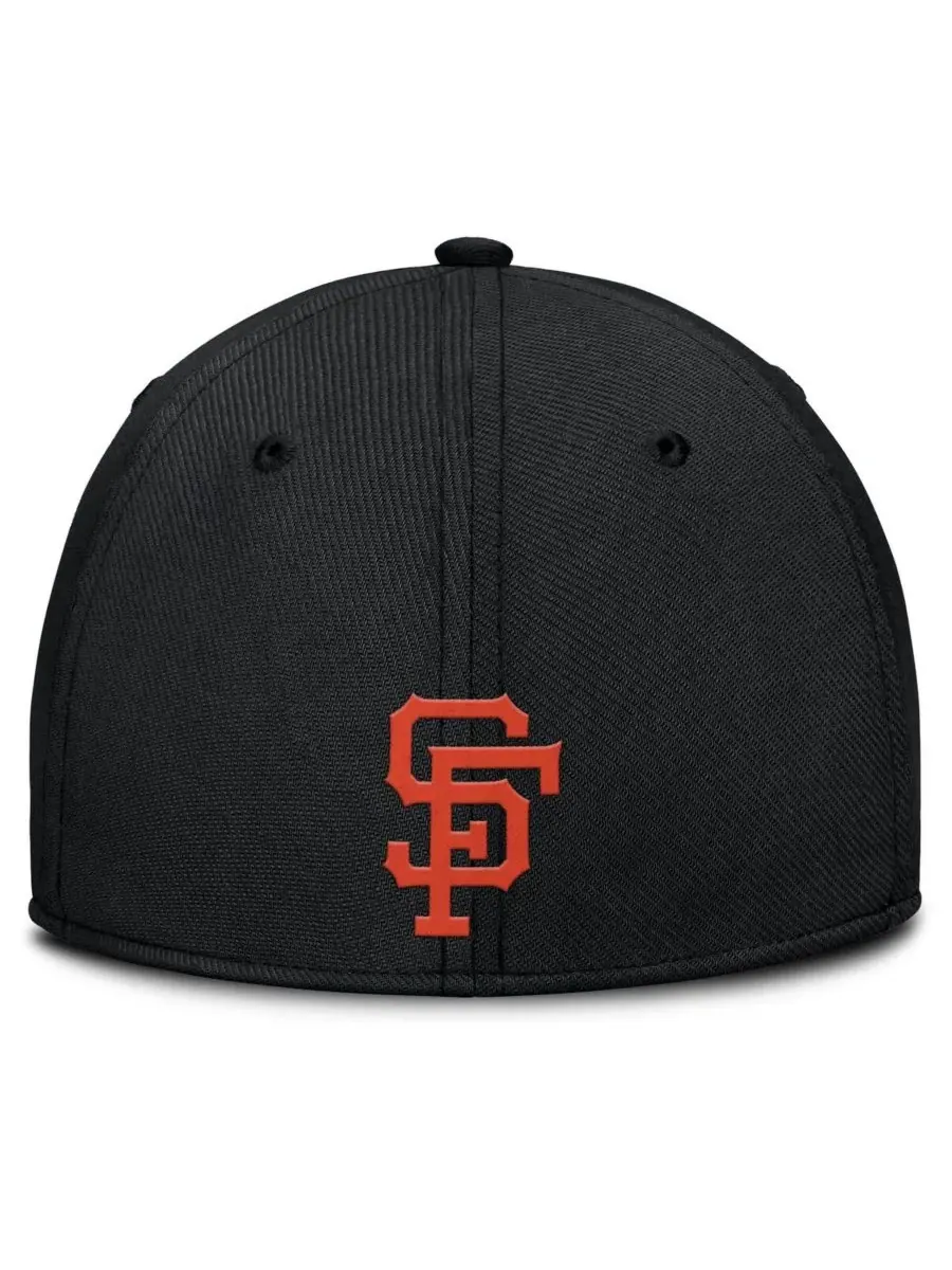 Nike Мужская серо-черная бейсболка San Francisco Giants Rise Swoosh Performance Flex — изображение 2 из 4, серый черный