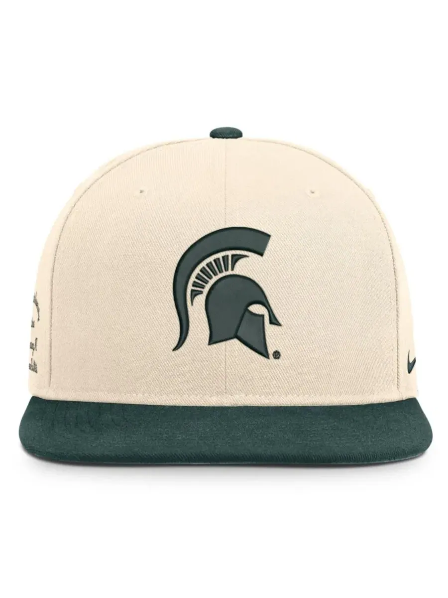 Кепка-снапбек с высокой тульей и плоским козырьком Michigan State Spartans Campus Prep Nike — изображение 2 из 4
